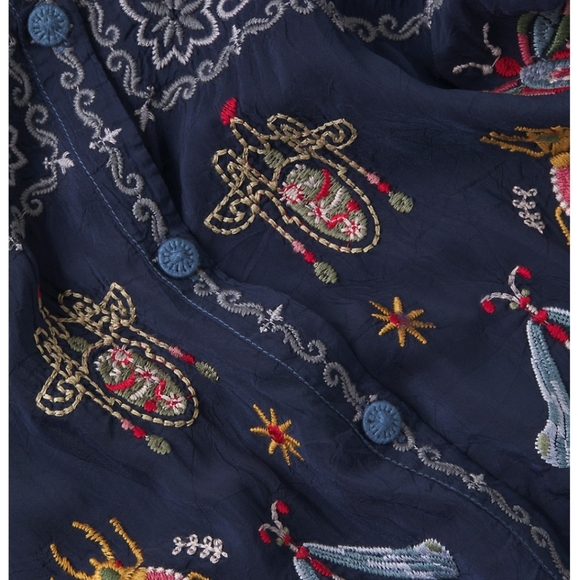 Johnny Was  Renemutet Embroidered Blouse Medium - Picture 6 of 16